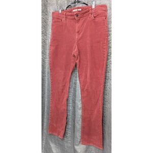 Lands End Corduroy Pants Women's 14 Dusty Rose Straight‎ Cotton Blend Stretch